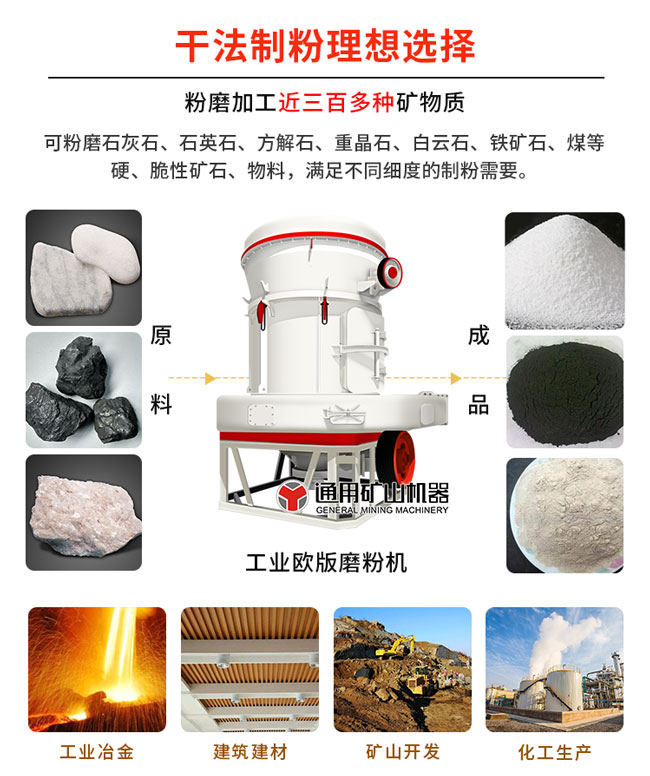 雷蒙磨粉機可以制備煤粉、石灰石粉、方解石粉等礦粉